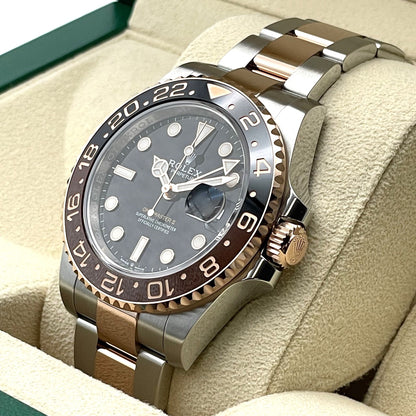 Pre-Owned Rolex GMT Master II 126711CHNR Black Stainless Steel x Pink Gold Oyster Bracelet 40mm
