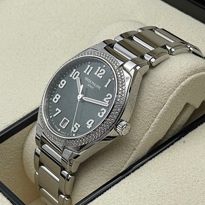 二手Patek Philippe二十〜4 7300/1200A-011橄榄绿色Soleil不锈钢36mm