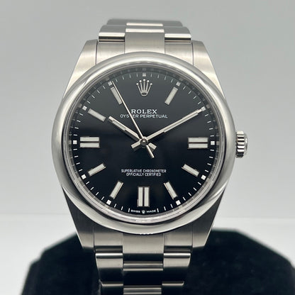 사전 소유의 롤렉스 굴 영구 124300 블랙 스테인리스 스틸 41mm