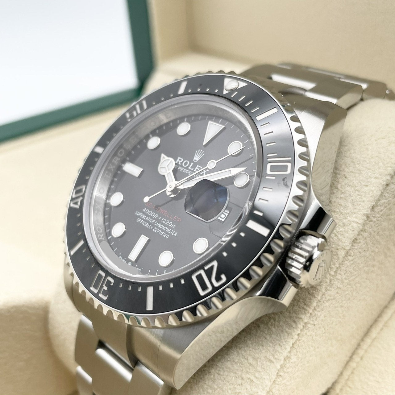 사전 소유의 롤렉스 바다 거주자 126600 블랙 굴 팔찌 43mm
