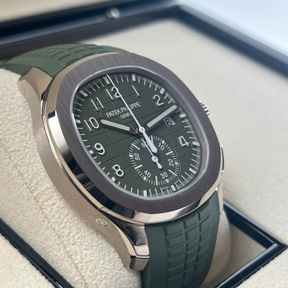 Pre-Owned Patek Philippe Aquanaut 5968G-010 Khaki Green 42.2mm