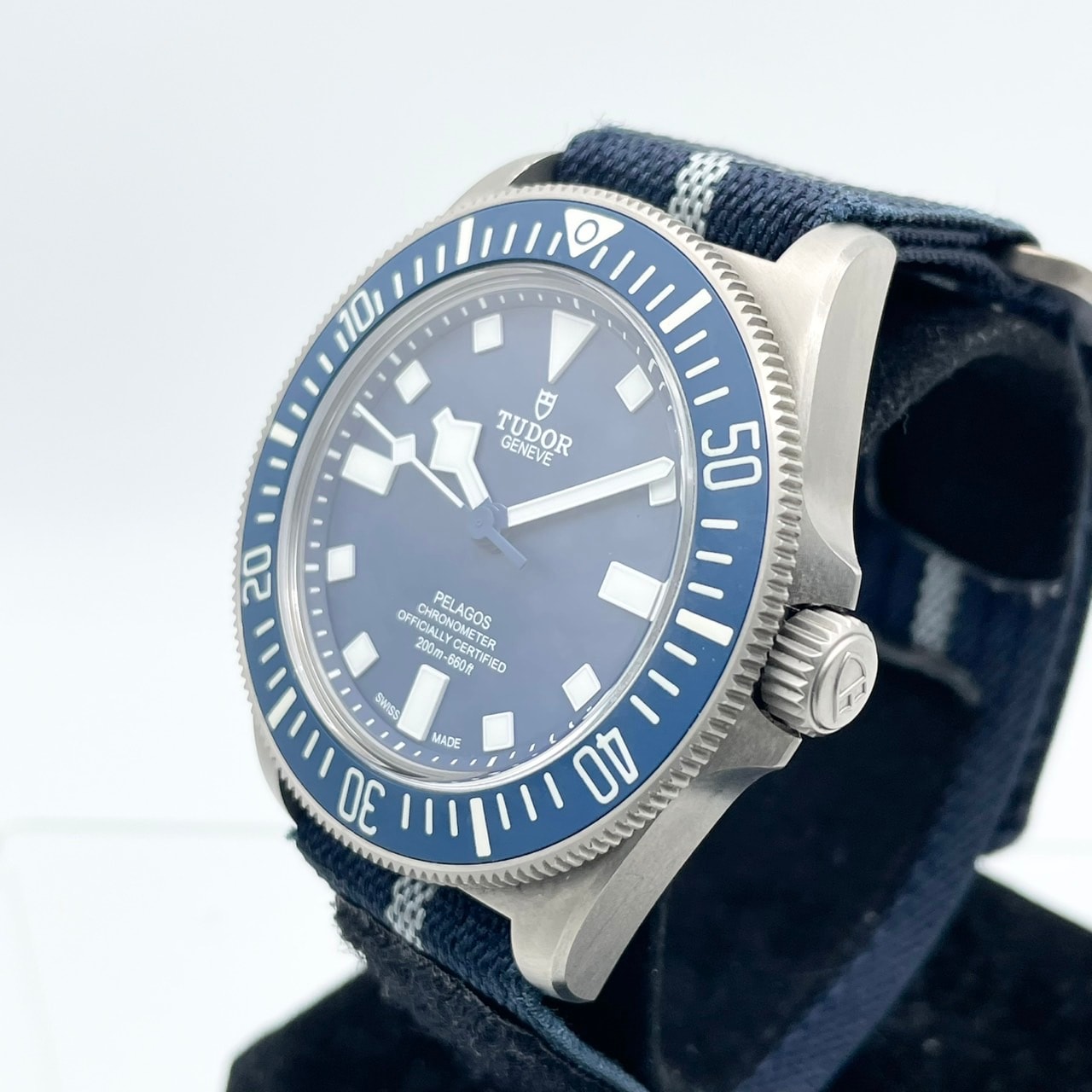 二手都铎王朝25707b/23蓝色42mm