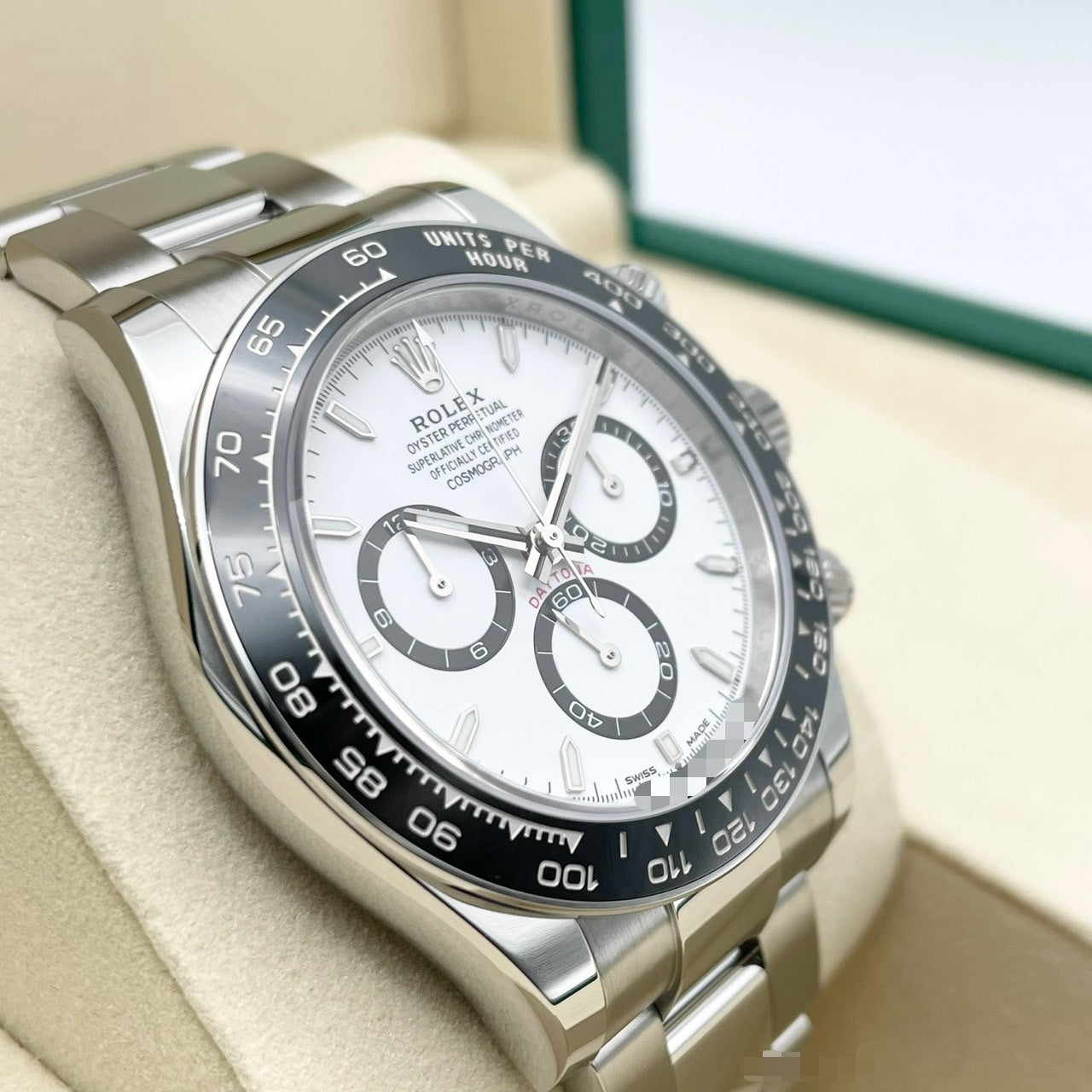 [새 상자 포함!] included 롤렉스 데이토나 126500LN 흰색 스테인레스 스틸 40mm