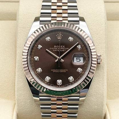 プレオウンド ロレックス デイトジャスト 126331 チョコレート ジュビリーブレス 41mm