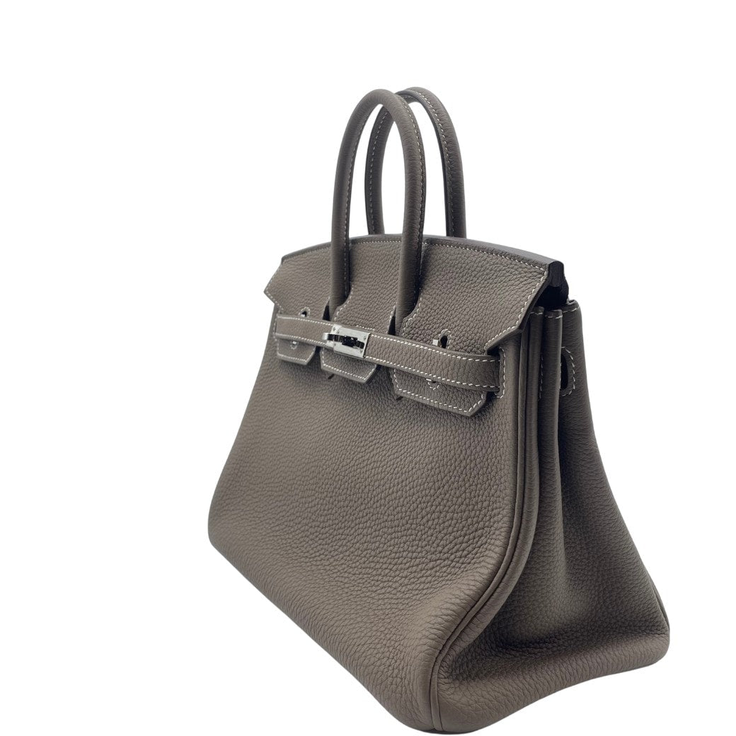 Hermes Birkin 25 Etoup Togo Silver Metal Fittings D 조각