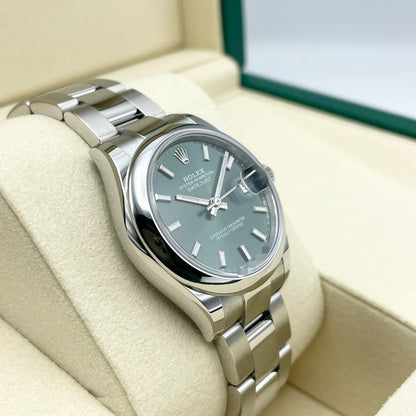 プレオウンド ロレックス デイトジャスト 278240 ミントグリーン オイスターブレス 31mm