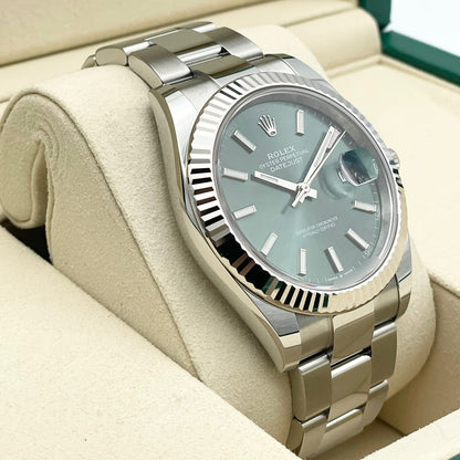 プレオウンド ロレックス デイトジャスト 126334 ミントグリーン オイスターブレス 41mm