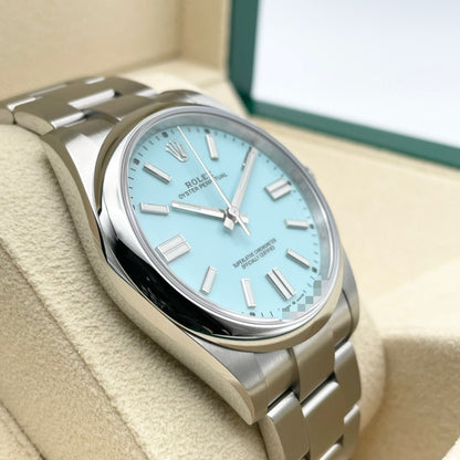 プレオウンド ロレックス オイスターパーペチュアル 124300 ターコイズブルー ステンレスチール 41mm