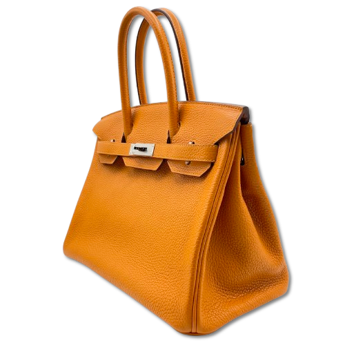 プレオウンド エルメス バーキン 30 アプリコット トゴ シルバー金具 C刻印
