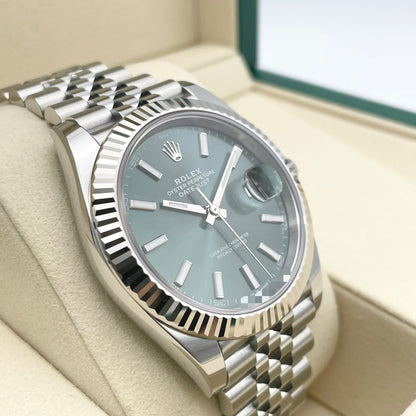 プレオウンド ロレックス デイトジャスト 126334 ミントグリーン ジュビリーブレス 41mm