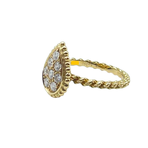 プレオウンドブシュロン セルパンボエムリング スモール 48（7号） JRG02144 イエローゴールド・ダイヤモンド
