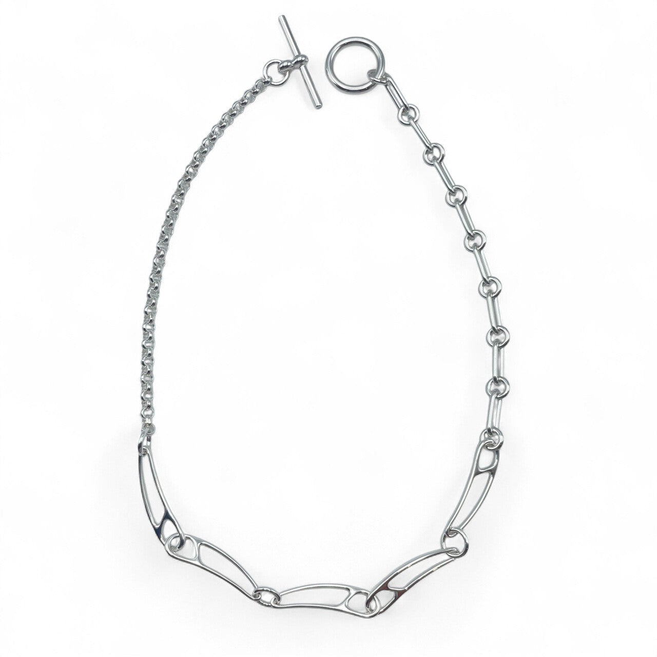 プレオウンドエルメス シェーヌ・ダンクル パンクネックレス 42�p シルバー925