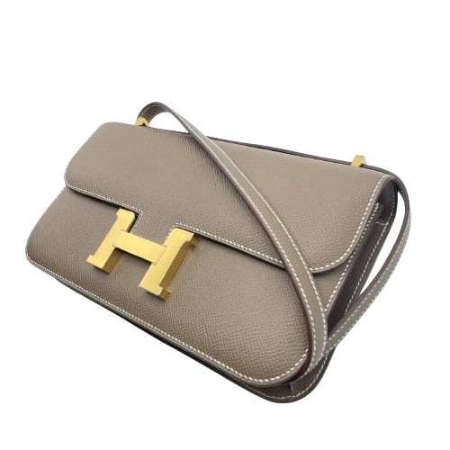 Pre-owned Hermes Constance Elan 25 Etoup Epson Gold hardware W engraved