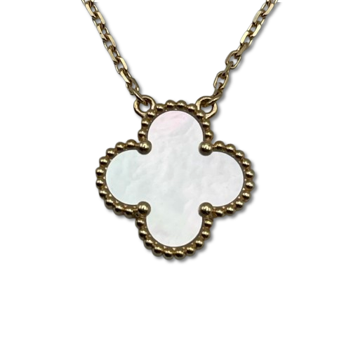 プレオウンドヴァンクリーフ＆アーペル ヴィンテージアルハンブラ ネックレス VCARA45900 マザーオブパール イエローゴールド