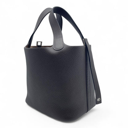 Pre-owned Hermes Picotan lock PM Evenne Taurillon Clemence Silver hardware K stamp