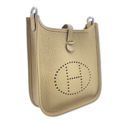 중고 에르메스 미니 에블린 아마존 TPM 베이지 마르파 토리옹 클레멘스 실버 하드웨어 K 스탬프