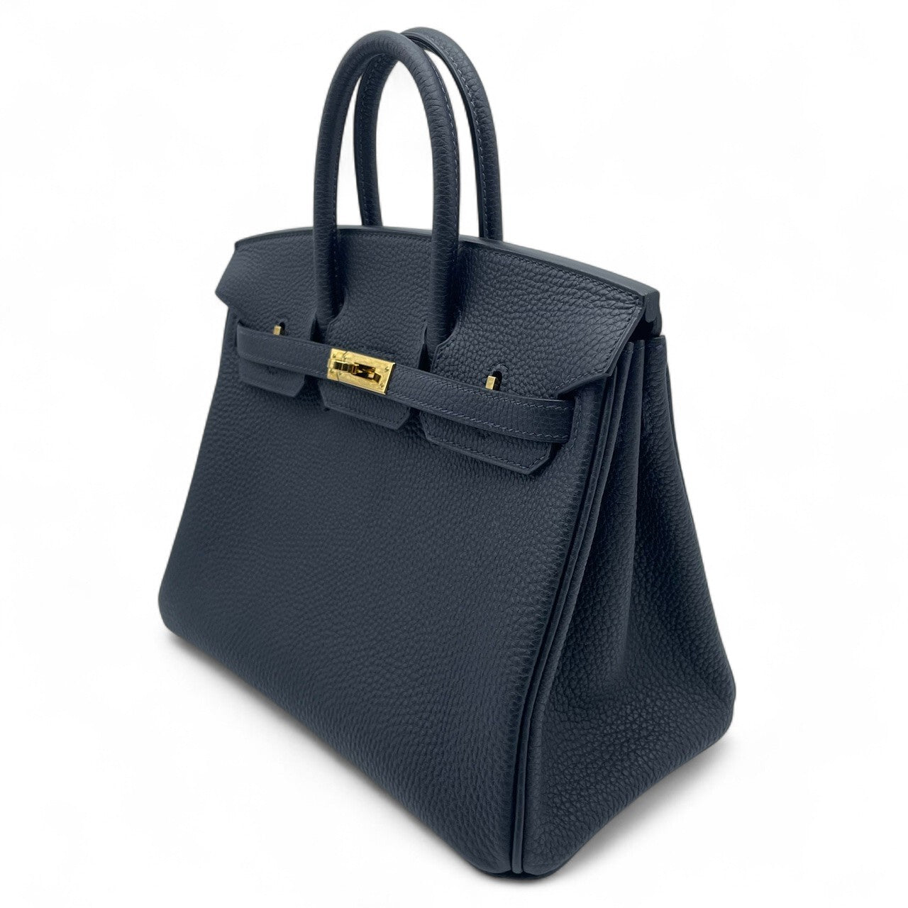 Pre-owned Hermes Birkin 25 Cavern Togo Gold hardware U engraved