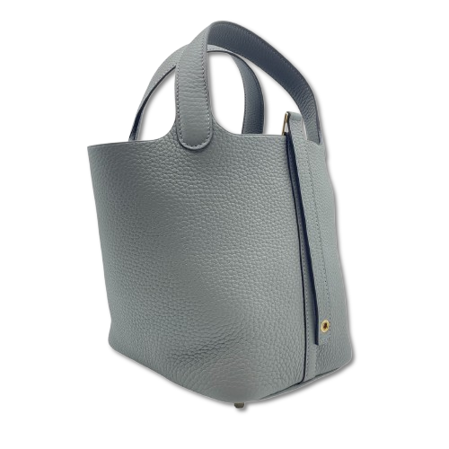 Pre-owned Hermes Picotan Lock PM Grimeyer Taurillon Clemence Gold hardware K stamp