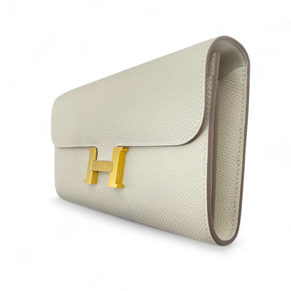 Pre-owned Hermes Constance Long to Go Nata Epson Gold hardware K stamp