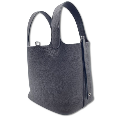 Pre-owned Hermes Picotan lock PM Evenne Taurillon Clemence Silver hardware K stamp