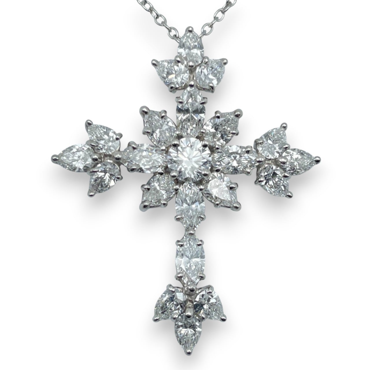 プレオウンドハリーウィンストン マーキー・クロス・ペンダント PEDPRESMMQ シルバー ダイヤモンド プラチナ