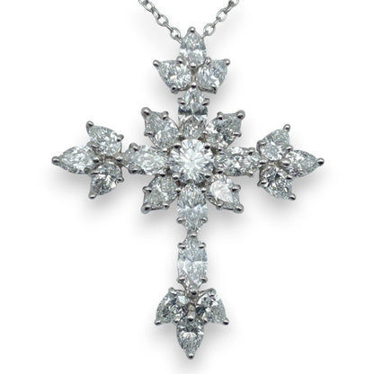 プレオウンドハリーウィンストン マーキー・クロス・ペンダント PEDPRESMMQ シルバー ダイヤモンド プラチナ