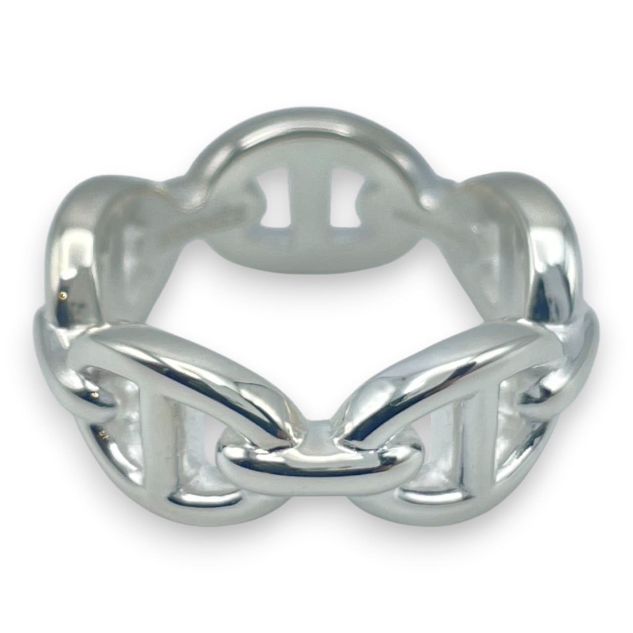 プレオウンドエルメス シェーヌ・ダンクル アンシェネリング PM 50 シルバー925 10号