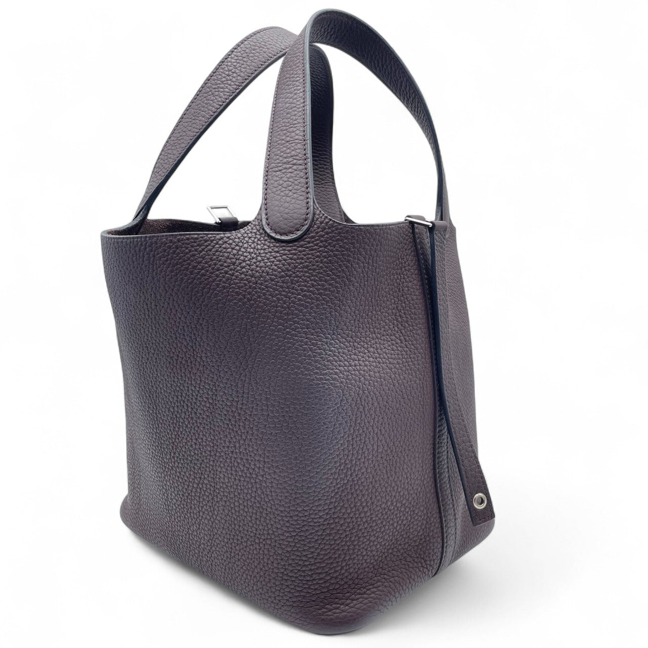 Pre-Owned Hermes Picotan Lock MM Rouge Serie Togo Silver Hardware U Engraved