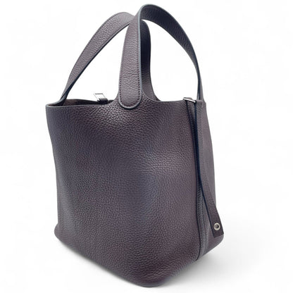 Pre-Owned Hermes Picotan Lock MM Rouge Serie Togo Silver Hardware U Engraved