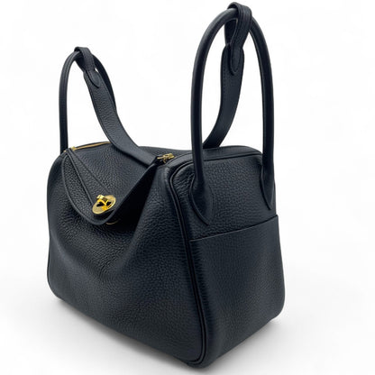 중고 에르메스 린디 26 느와르 토리옹 클레망스 골드 하드웨어 B 스탬프