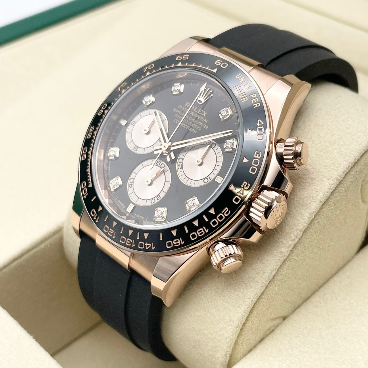 プレオウンド ロレックス デイトナ 126515LNG ブライトブラック＆サンダスト 8Pダイヤ 40mm