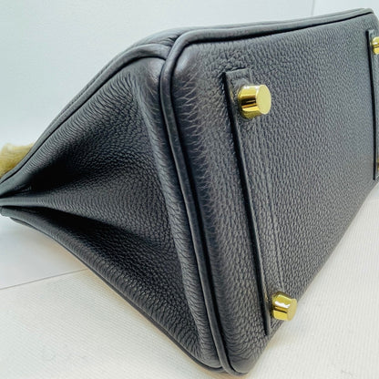 Hermes Birkin 25 Black Togo Gold Hardware u는 새겨 져 있습니다