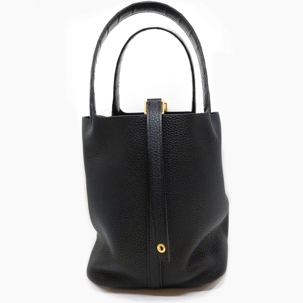 Pre-Owned Hermes Picotin Rock MM Torillon Clemence Black