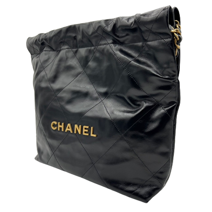 プレオウンド CHANEL シャネル22 チェーンショルダー シャイニーカフスキン AS3260