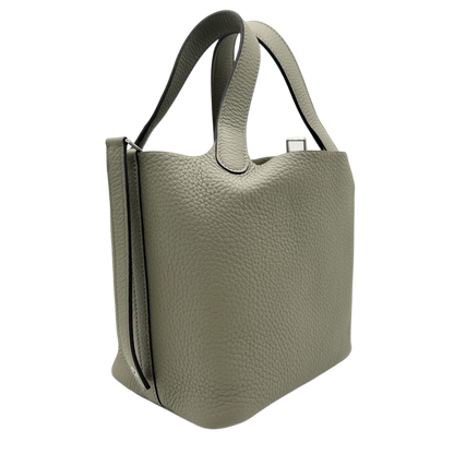 [聖誕節特價價格] Hermes Picotin Lock PM Sage Torillon Clemence Silver Fittings B刻有