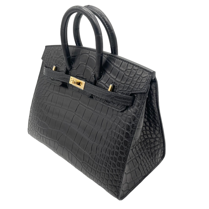 Hermes Birkin 20 Black Alligator Gold Hardware B가 새겨 져 있습니다