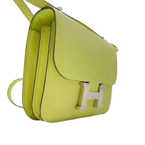 Hermes Constance Mini (18) Chevre Misole Silver Metal Fittings Z 새겨 져