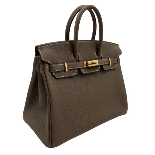 Hermes Birkin 25 Etoup Togo Gold Hardware B가 새겨 져 있습니다