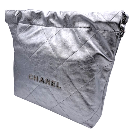 プレオウンド CHANEL シャネル22 チェーンショルダー シルバー AS3260