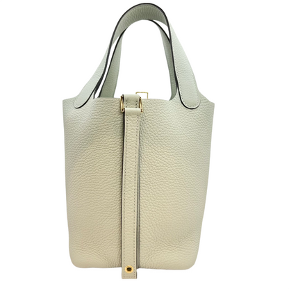 Pre-Owned Hermes Picotin Lock PM Torillon Clemence Grineve Gold Hardware B Engraved