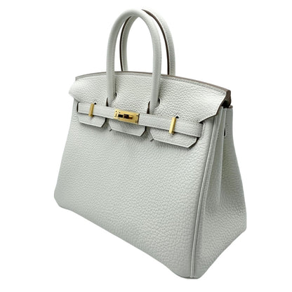 Hermes Birkin 25 버섯 토고 골드 ​​하드웨어 B가 새겨 져 있습니다