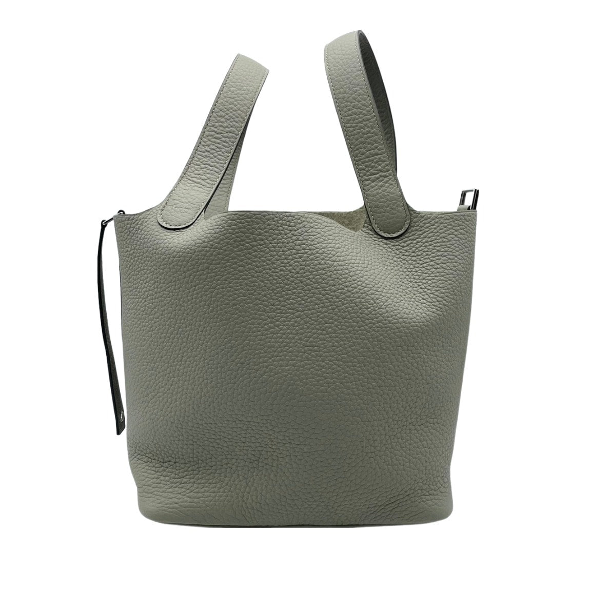 [現金特價]愛馬仕皮皮蛋白鎖MM Sage Torillon Clemence Silver Fittings W刻有