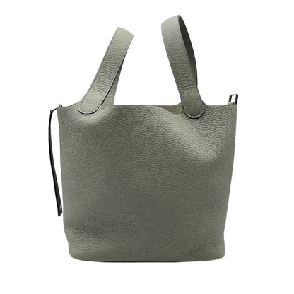 [現金特價]愛馬仕皮皮蛋白鎖MM Sage Torillon Clemence Silver Fittings W刻有