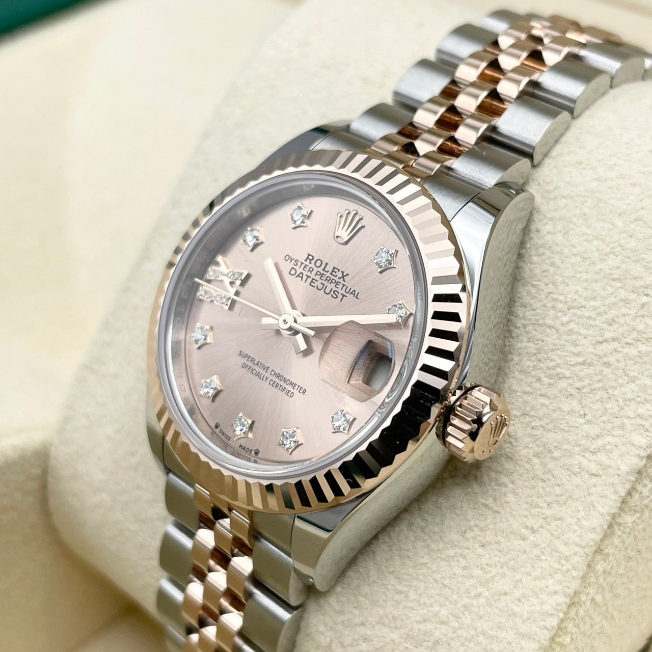 Pre-Owned Rolex Datejust 279171 Rose 9P Diamond?\Diamond Jubilee Bracelet 28mm