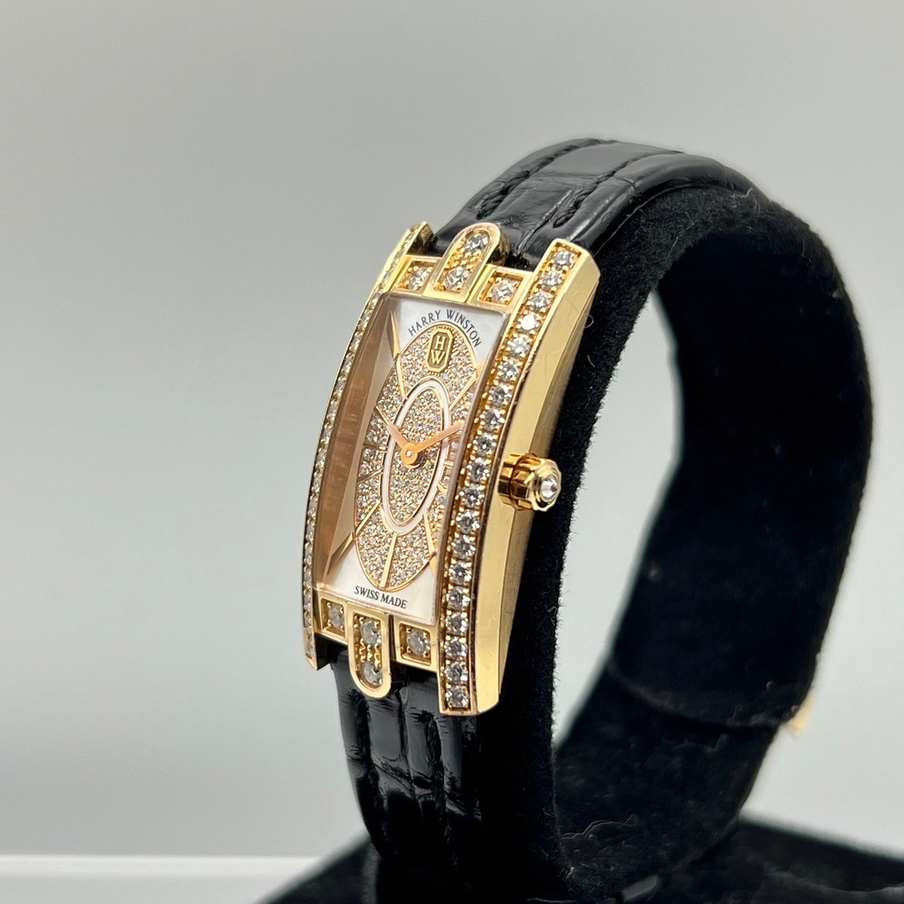 二手Harry Winston Avenue C AVCQHM16白色外壳15.5mm