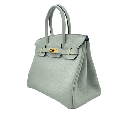 사전 소유 [현금 가격] Hermes Birkin 30 Grineve Togo Gold Hardware B 새겨 져