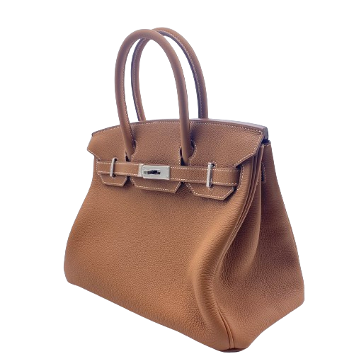 [現金價格]愛馬仕·伯金（Hermes Birkin）30金色多哥銀色金屬配件C刻有