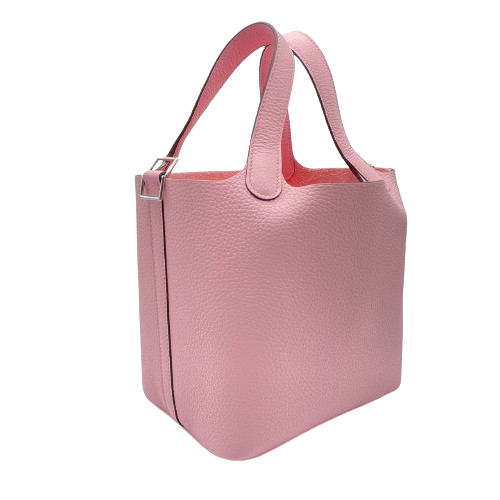 [Cash Special Price] Hermes Picotin Lock PM Rose Sakura Torillon Clemence Silver Fittings B Engraved