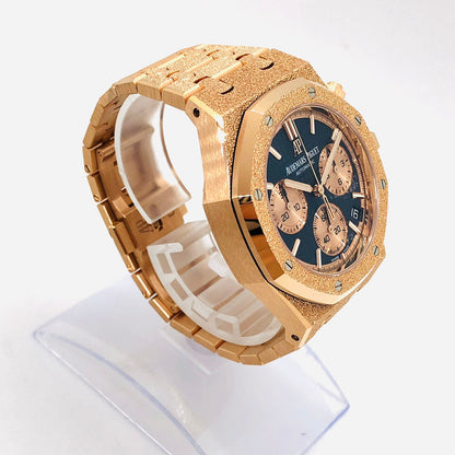 사전 소유의 오디오 돼지 Piguet Royal Oak 26239or.gg.g.1224or.01 Frosted Gold Blue Grand Tapestry