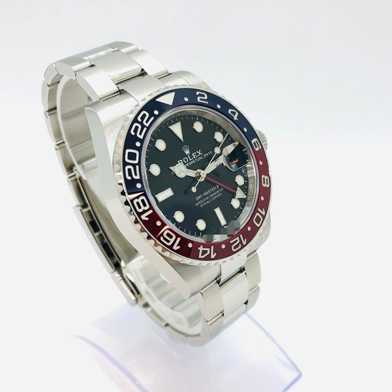 Pre-Owned Rolex GMT Master II 126710BLRO Oyster Bracelet Black Pepsi
